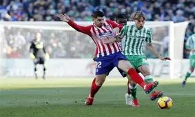 شکست ناباورانه اتلتیکومادرید در خانه رئال بتیس