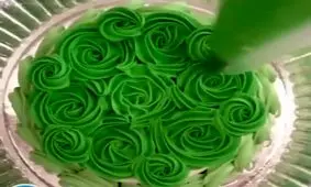 ایده تزیین کیک به شکل رز