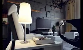 ترفند‌های تزیین دیوار اتاق پذیرایی با سنگ و چوب + تصاویر