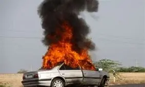 مصدومیت ۷ دانش‌آموز بر اثر آتش‌سوزی سرویس مدرسه