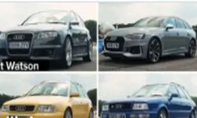 درگ خانوادگی بین چهار نسل از «آئودی RS4»