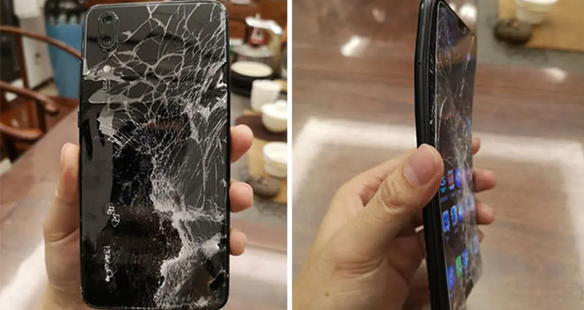 هواوی پی 20 بعد از سقوطی مرگبار هنوز کار می‌کند + تصاویر