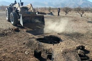 ۶۲ حلقه چاه غیرمجاز در شهرستان رزن مسدود شد