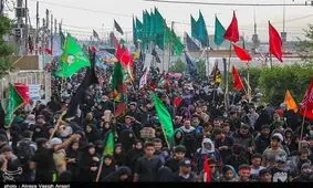 رستاخیر زائران اربعین در تصاویر هوایی از مهران+فیلم