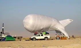 برخورد صاعقه با بالون اینترنت در مهران