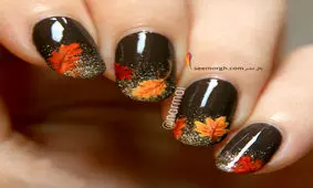 طراحی ناخن با برگ های زیبا،جدیدترین مدل برای پاییز 2018