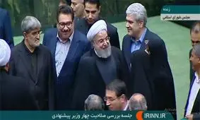 استقبال علی مطهری از رئیس جمهور/ چه کسانی وزرای پیشنهادی را در مجلس همراهی می کنند؟