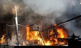 آتش‌سوزی گسترده در انبار لوازم بهداشتی مهار شد