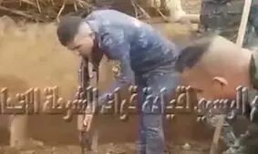 لحظه لو رفتن یک داعشی که مدت‌ها مخفیانه زیر زمین زندگی می‌کرد + فیلم