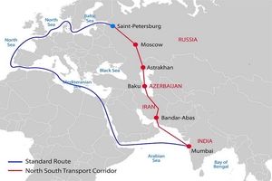 همکاری هند با ایران و روسیه برای فعال شدن کریدور شمال-جنوب