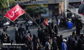 پیاده روی جاماندگان اربعین حسینی در نیشابوربرگزار شد