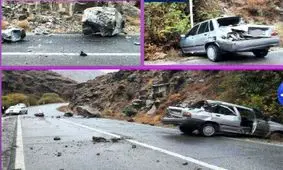 ریزش کوه در جاده کاشمر - کوهسرخ یک مجروح برجای گذاشت