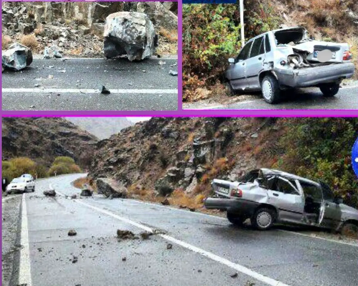 ریزش کوه در جاده کاشمر - کوهسرخ یک مجروح برجای گذاشت