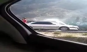 ویدیویی از آتش گرفتن اتوبوس در محور گچساران -نوراباد