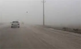 مه گرفتگی شدید در بزرگراه میثاق مشهد