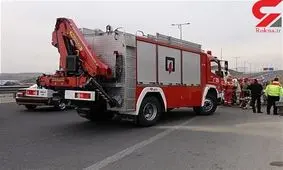 ۶ مصدوم بر اثر تصادف شدید ۴ خودرو در اتوبان آزادگان