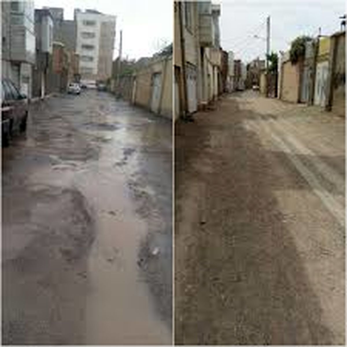 فاضلاب سبزواریها در خیابان