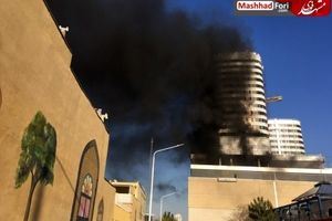 آتش سوزی در خیابان کوهسنگی مشهد+تصویر