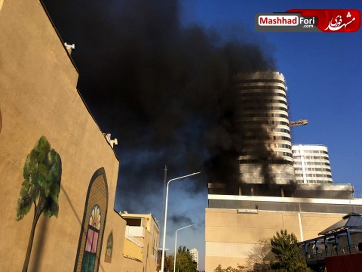آتش سوزی در خیابان کوهسنگی مشهد+تصویر
