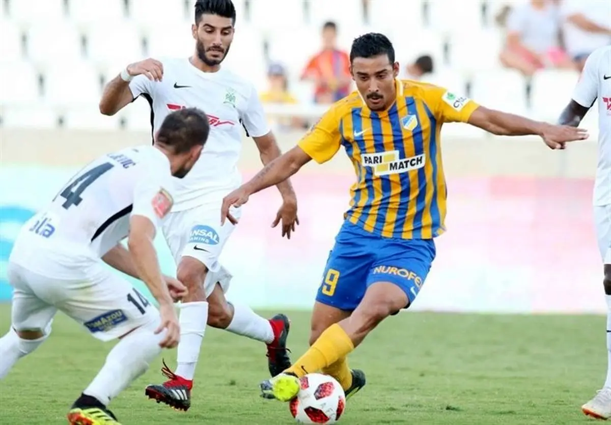 تساوی آپوئل با بازی ۶ دقیقه‌ای رضا قوچان‌نژاد