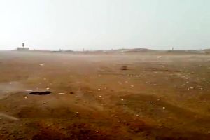 بارش عجیب تگرگ در جده عربستان