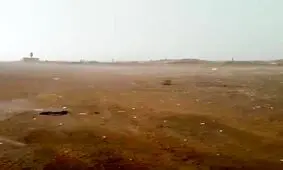 بارش عجیب تگرگ در جده عربستان