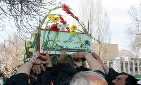 تشییع پیکر سه شهید گمنام در ستاد ناجا