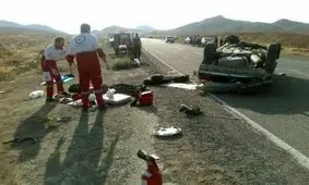 2 حادثه واژگونی خودرو در خراسان رضوی 9مصدوم به جا گذاشت