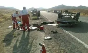 2 حادثه واژگونی خودرو در خراسان رضوی 9مصدوم به جا گذاشت