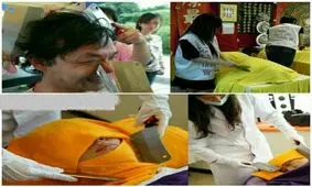 ترسناکترین ماساژ آن هم با وسیله ای عجیب +عکس