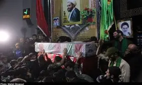 مراسم وداع با شهید مدافع حرم در قم به روایت تصویر