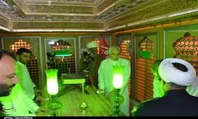 آستان مقدس‌ حضرت علی ابن امام محمد باقر (ع) غباررویی و عطرافشانی شد+تصاویر