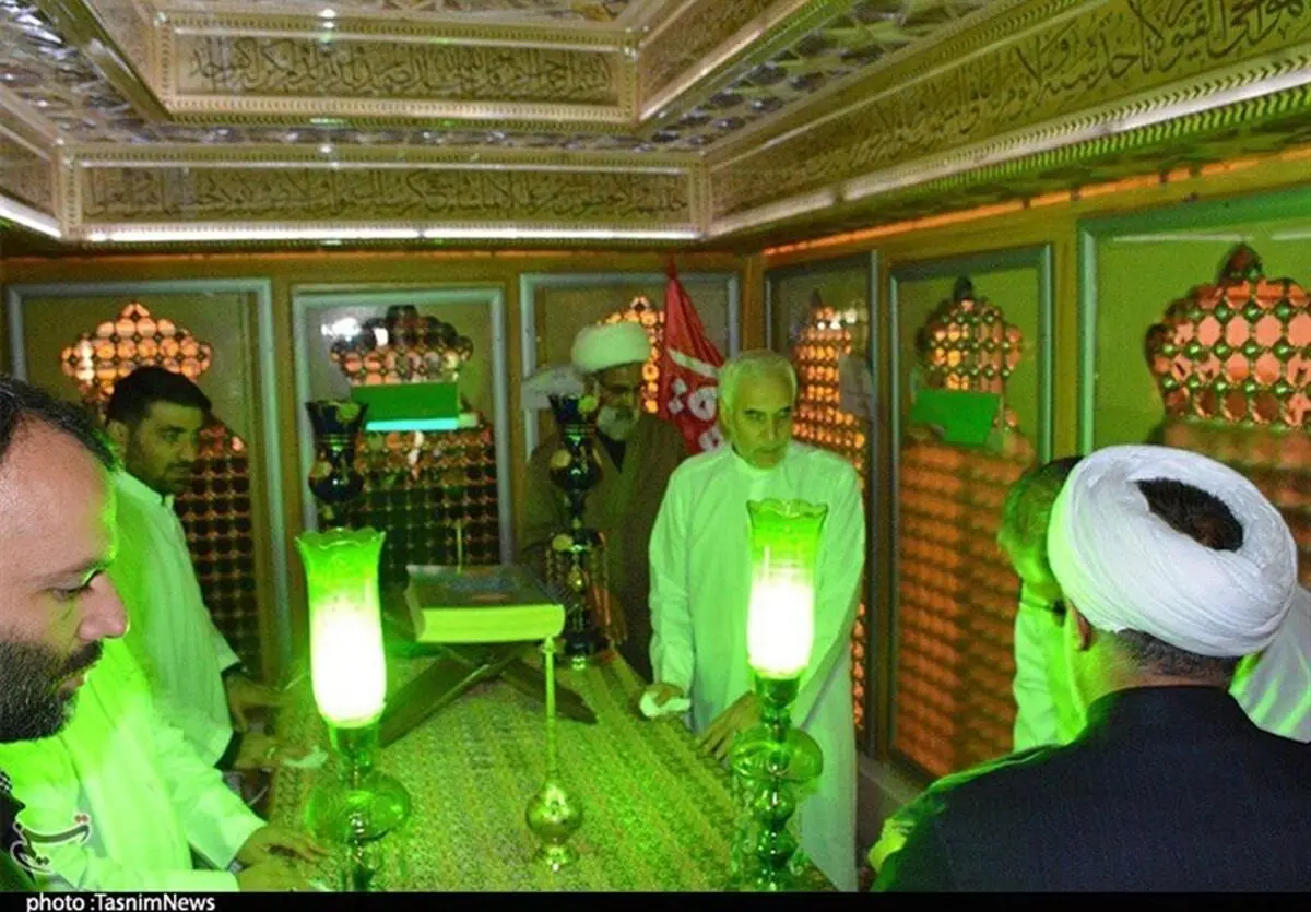 آستان مقدس‌ حضرت علی ابن امام محمد باقر (ع) غباررویی و عطرافشانی شد+تصاویر