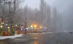 مه گرفتگی و کاهش دید در محور چالوس محدوده کندوان