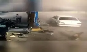 انفجار مخزن گاز سی ان جی خودرو پژه 405 + فیلم