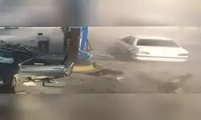 انفجار مخزن گاز سی ان جی خودرو پژه 405 + فیلم