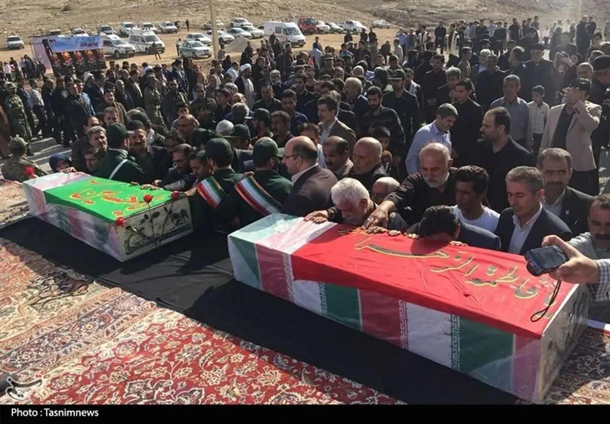 تشییع پیکر مطهر ۲ شهید گمنام در شهرستان مسجدسلیمان به‌روایت تصویر