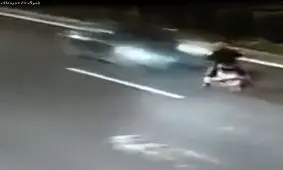 مرگ دردناک و وحشتناک در مسیر مخالف اتوبان + فیلم