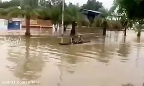 ویدئو/قایقرانی در خیابان‌های سوسنگرد