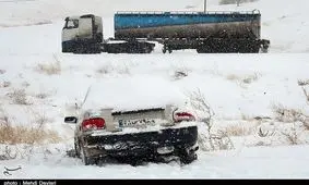 گردنه چری در کوهرنگ سفیدپوش شد; تردد تنها با زنجیرچرخ امکان‌پذیر است