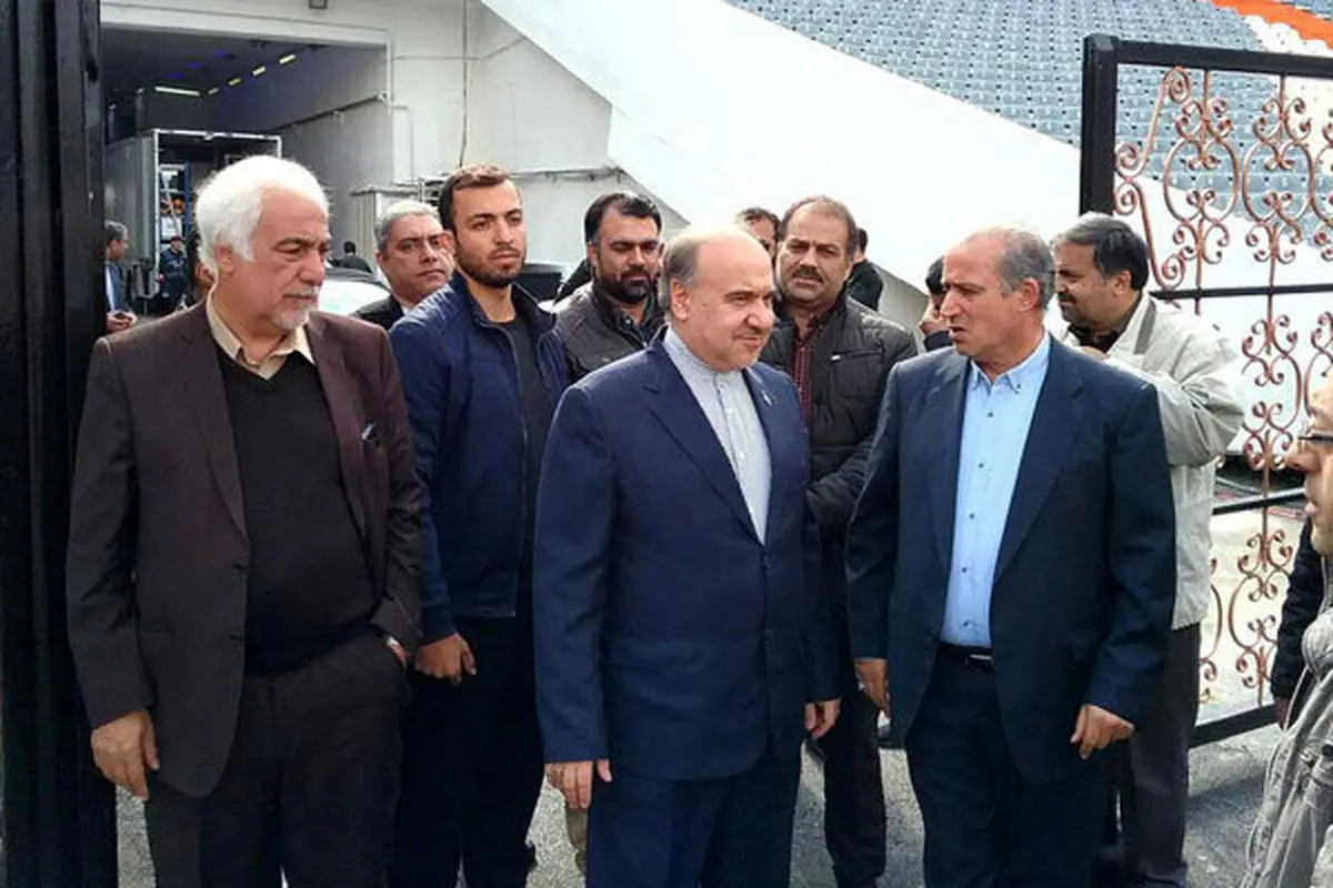 وزیر ورزش و رئیس فدراسیون فوتبال از ورزشگاه آزادی بازدید کردند