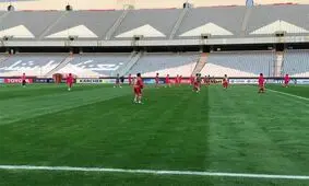 پروین مهمان تمرین پرسپولیس