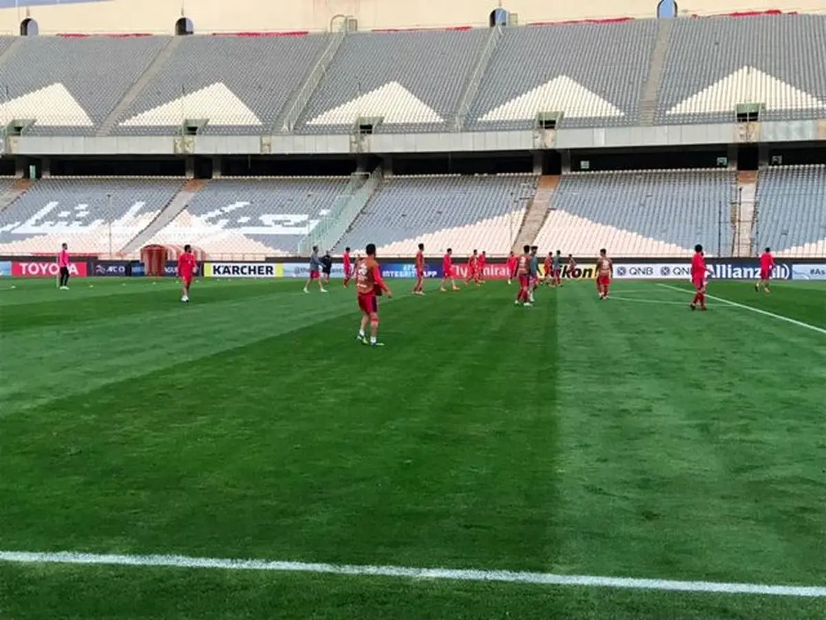 پروین مهمان تمرین پرسپولیس