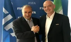 اینفانتینو، تماشاگر ویژه دیدار پرسپولیس-کاشیما آنتلرز