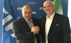 اینفانتینو، تماشاگر ویژه دیدار پرسپولیس-کاشیما آنتلرز