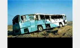 واژگونی مرگبار اتوبوس در جاده سبزوار-نیشابور