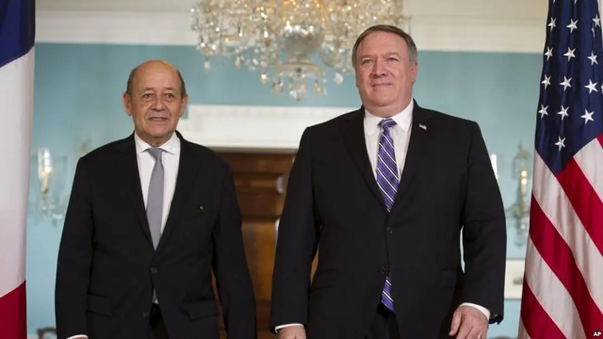 گفت‌وگوی پمپئو و لودریان درباره ایران