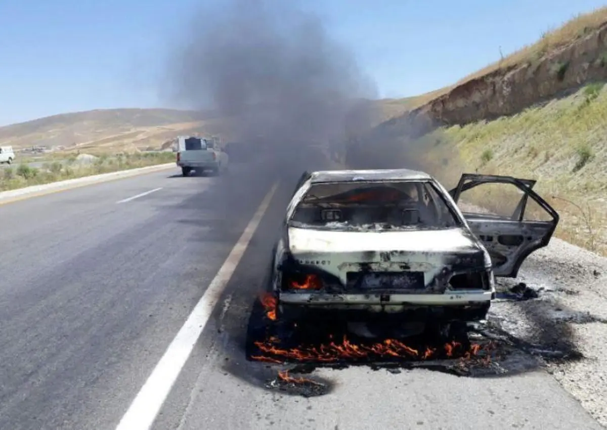 سوختن 5 نفر در تصادف محور دشت ارژن- کازرون