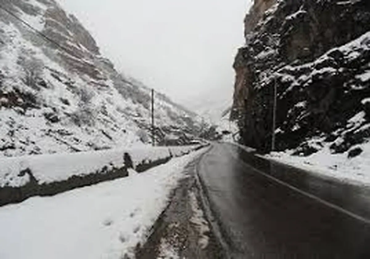 ویدئو/برف در جاده چالوس