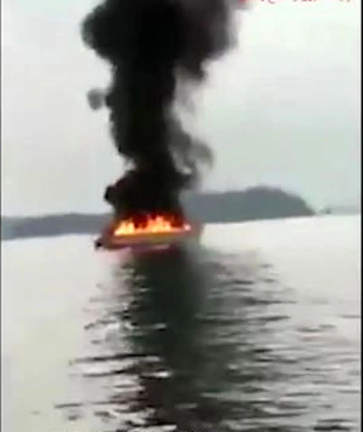 آتش سوزی یک قایق در تایلند+فیلم